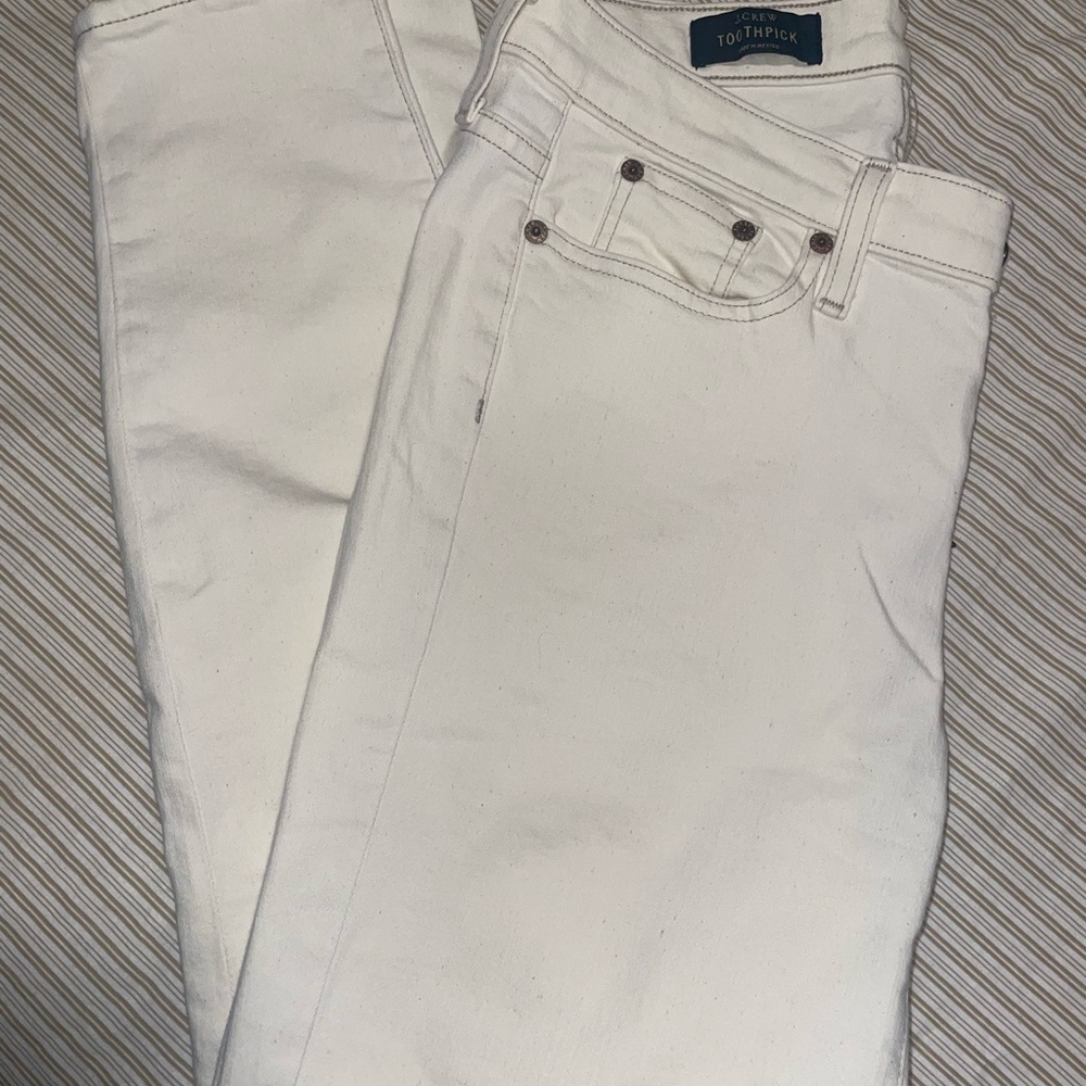 J. Crew White Toothpick Jeans
